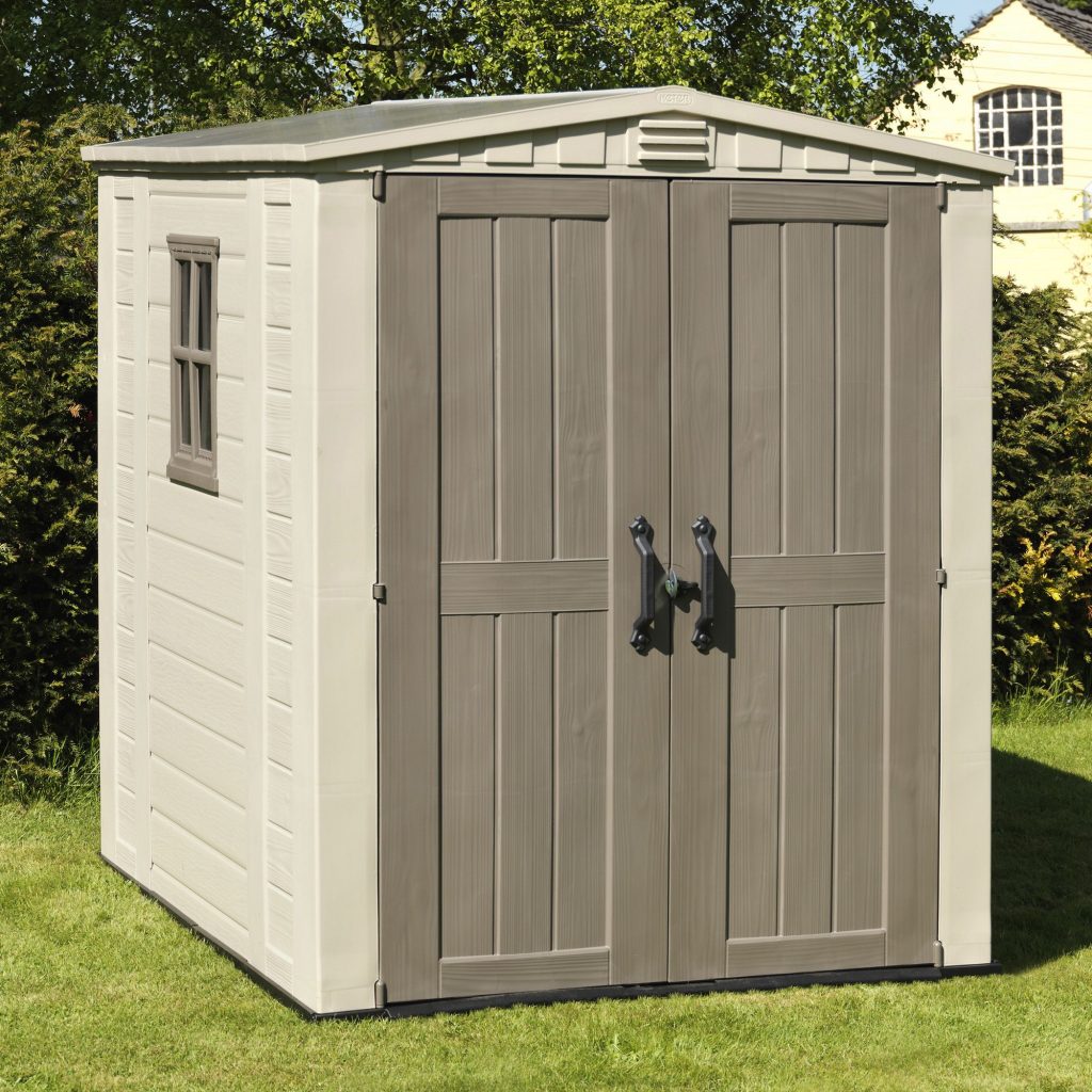 plastic sheds 6x6 factor apex plastic shed | departments | diy at