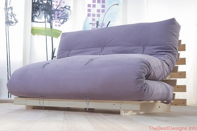 Purple futon sofa bed Fiji