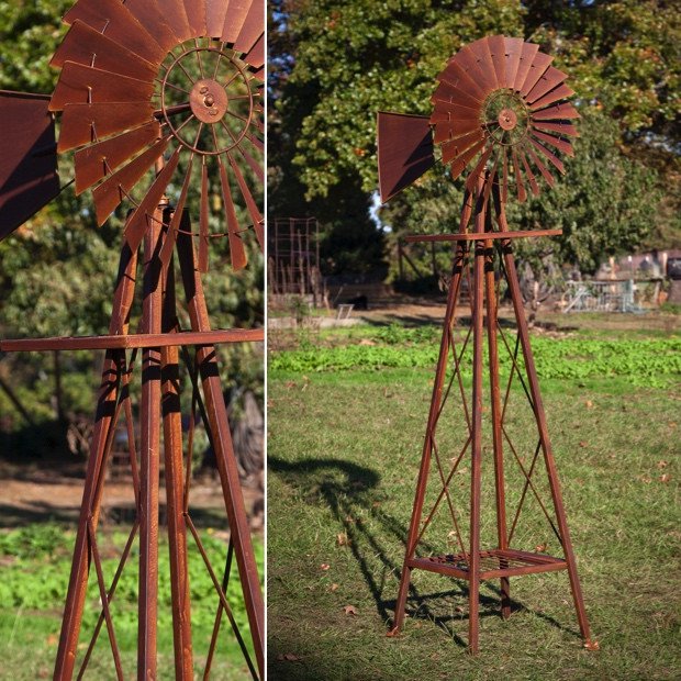 Adding A Garden Windmill Can Make More, Ornamental Garden Windmill Parts