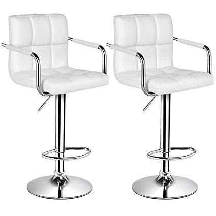 Adjustable Bar Stools, White Bar Stools With Backs And Arms