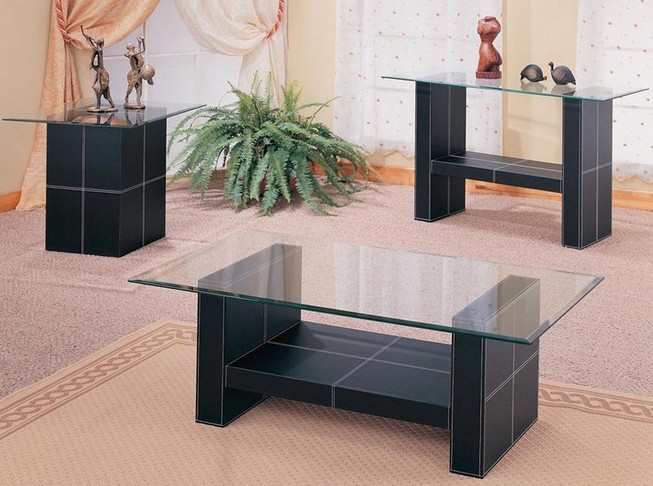 Side table made of glass