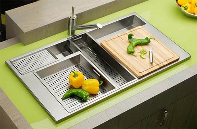 Stainless steel kitchen sink designs